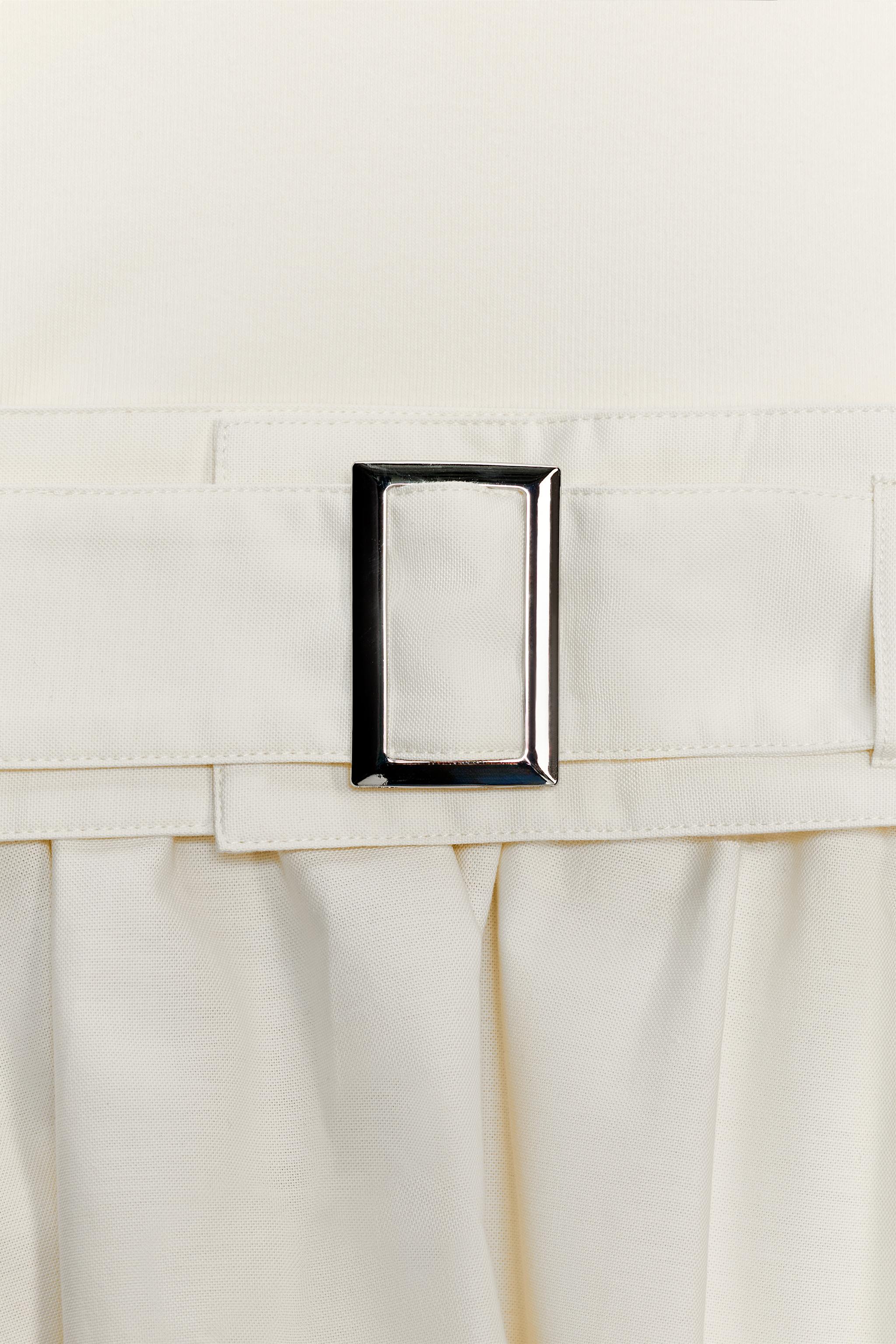 COMBINATION TWILL BELTED DRESS